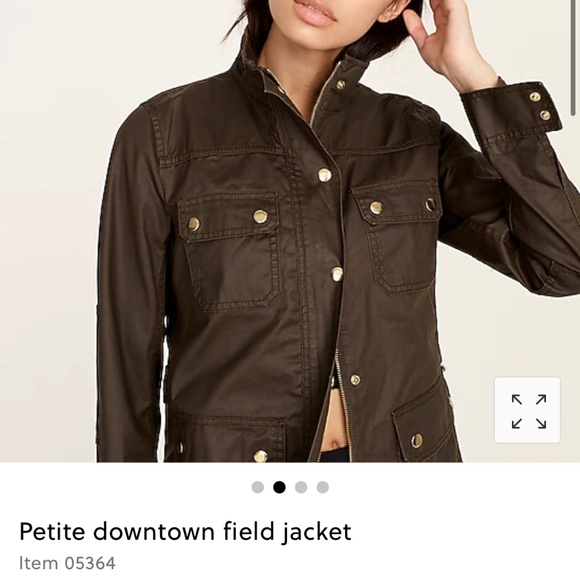 J.Crew downtown field jacket army hunter green size xs - Picture 9 of 12